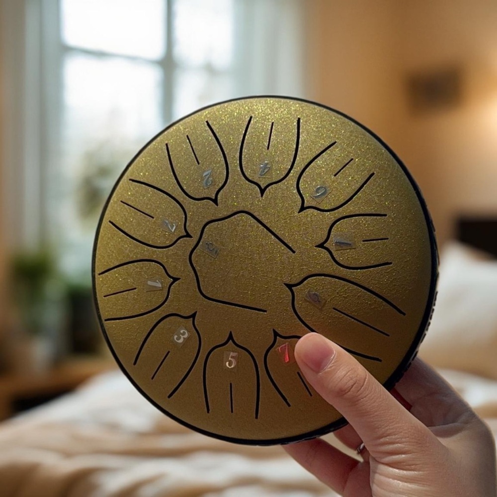 Steel Tongue Drum | Easy to Play | Relaxation & Stress Relief( 6in 11note Gold) - Picture 8 of 8
